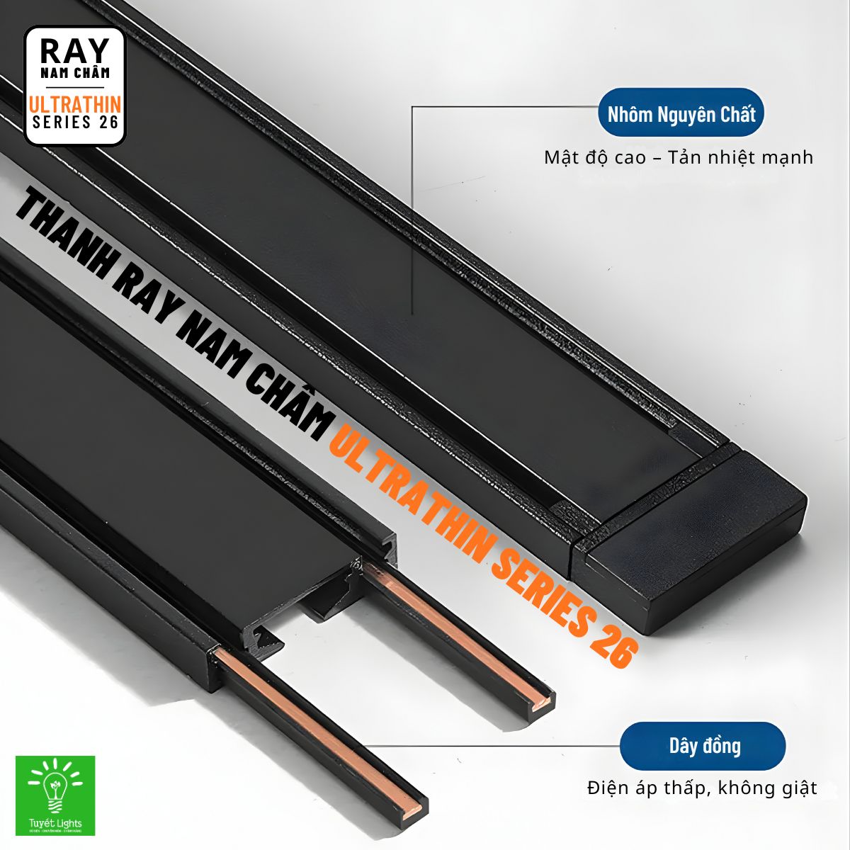 HỆ ĐÈN RAY NAM CHÂM ULTRATHIN - GIẢI PHÁP THI CÔNG LẮP NỔI TIỆN LỢI NHÔM NGUYÊN CHẤT